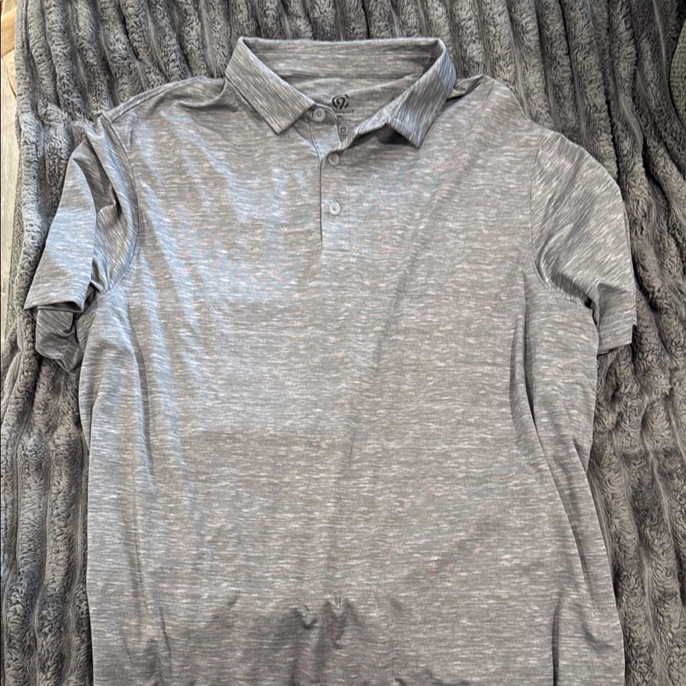 Champion Gray Polo Shirt Classic Cotton Blend